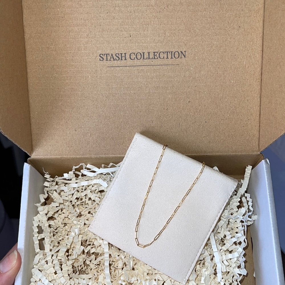 Stash Collection - 16” paperclip chain necklace